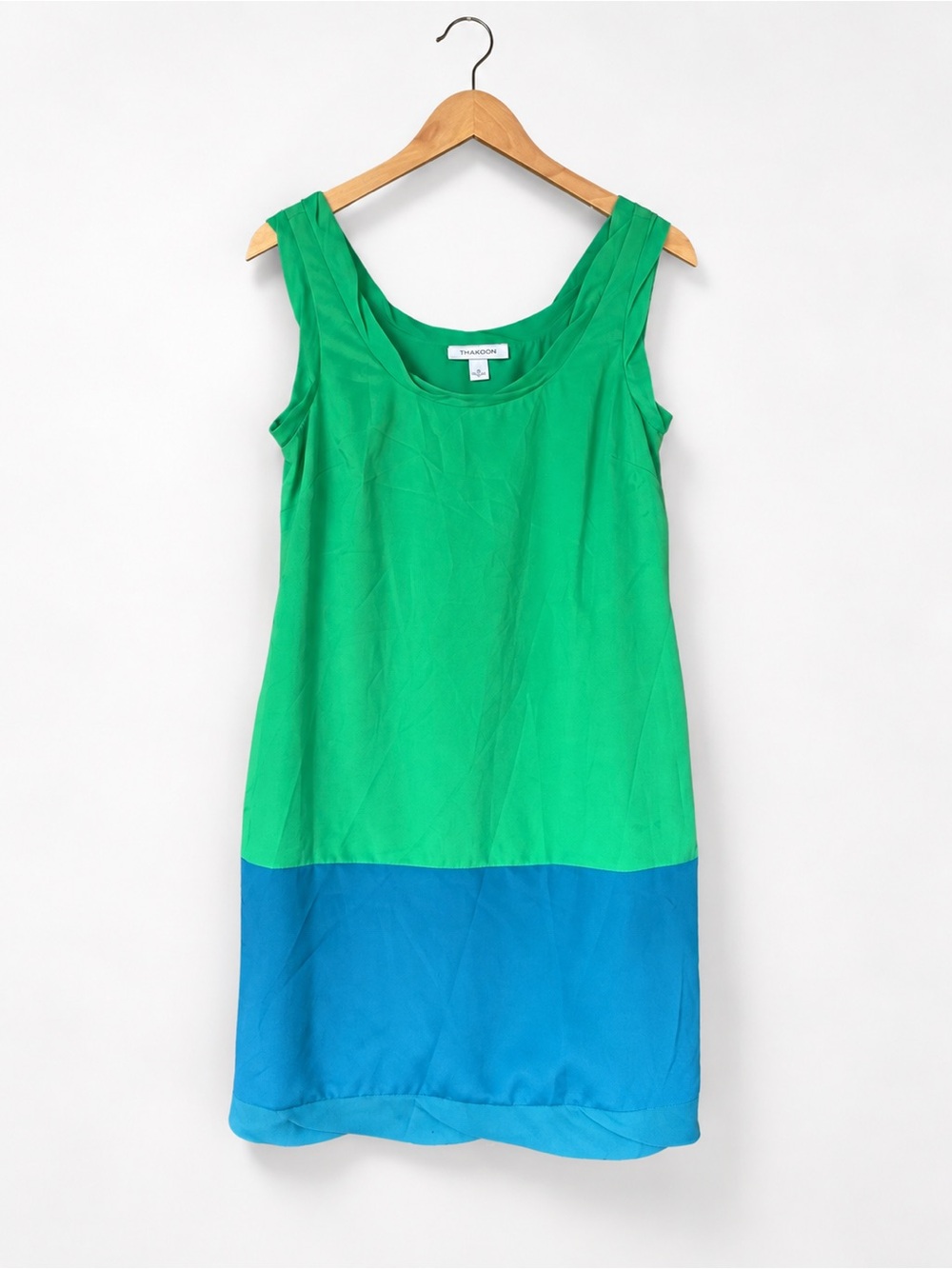 Thakoon for Target green and blue color block dress size small